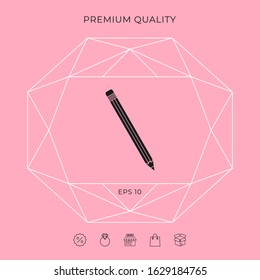 Pencil icon symbol. Graphic elements for your design