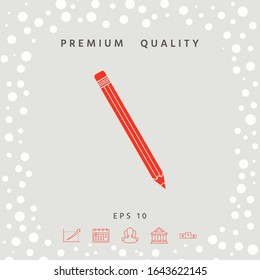 Pencil icon symbol. Graphic elements for your design