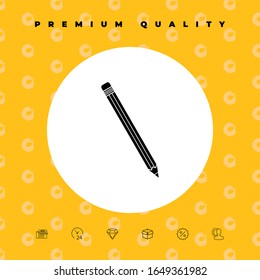 Pencil icon symbol. Graphic elements for your design