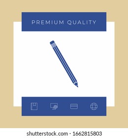 Pencil icon symbol. Graphic elements for your design