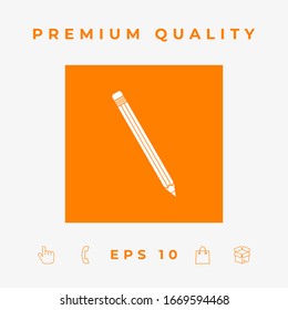 Pencil icon symbol. Graphic elements for your design