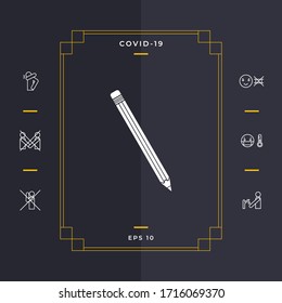 Pencil icon symbol. Graphic elements for your design