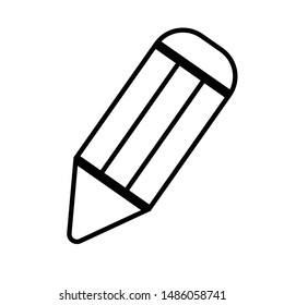 Pencil icon symbol simple black line design