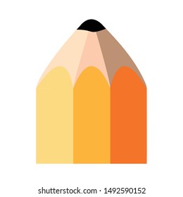 Pencil icon symbol simple black line design