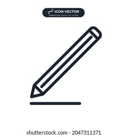 pencil icon symbol template for graphic and web design collection logo vector illustration