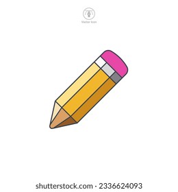 Pencil icon symbol vector illustration isolated on white background