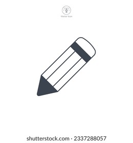 Pencil icon symbol vector illustration isolated on white background