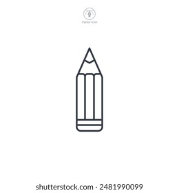 Pencil Icon symbol vector illustration isolated on white background