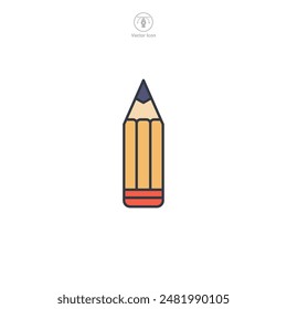 Icono de lápiz Ilustración vectorial aislada sobre fondo blanco