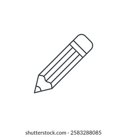 Pencil icon symbol vector illustration isolated on white background