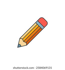 Pencil icon symbol vector illustration isolated on white background