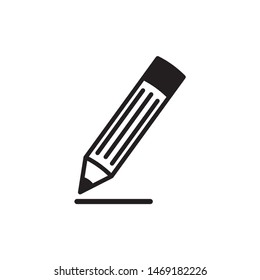 Pencil icon symbol vector. isolated icon. on white background.