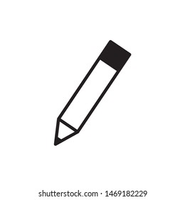 Pencil icon symbol vector. isolated icon. on white background.