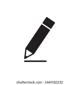 Pencil icon symbol vector. isolated icon. on white background.