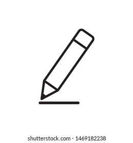 Pencil icon symbol vector. isolated icon. on white background.