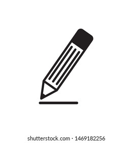 Pencil icon symbol vector. isolated icon. on white background.