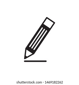 Pencil icon symbol vector. isolated icon. on white background.