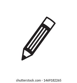 Pencil icon symbol vector. isolated icon. on white background.