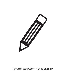 Pencil icon symbol vector. isolated icon. on white background.