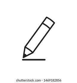 Pencil icon symbol vector. isolated icon. on white background.