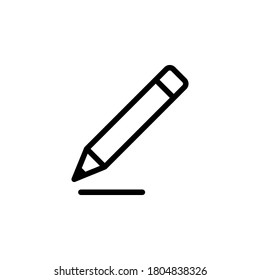 Pencil icon symbol vector isolated on white background

