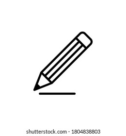 Pencil icon symbol vector isolated on white background
