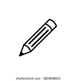 Pencil icon symbol vector isolated on white background
