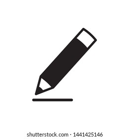 Pencil icon symbol vector on white background.