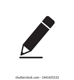 Pencil icon symbol vector on white background.