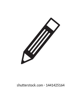 Pencil icon symbol vector on white background.