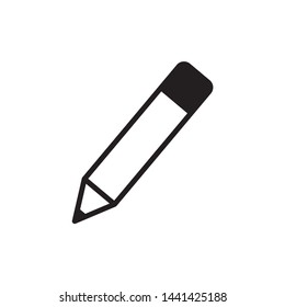 Pencil icon symbol vector on white background.