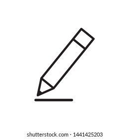 Pencil icon symbol vector on white background.