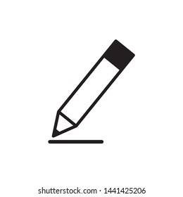 Pencil icon symbol vector on white background.