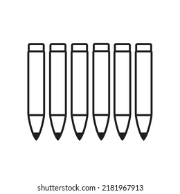 Pencil icon symbol vector. on white background.