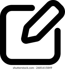 Bleistiftsymbol für Schreiben und Bearbeiten. Perfekt für Notizen, Design-Apps und UI UX-Projekte