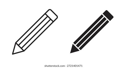 Ícone de lápis do modelo. Conjunto de gráficos vetoriais de ícones