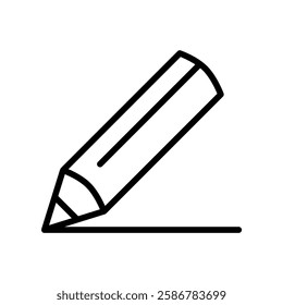 Pencil icon in thin line style