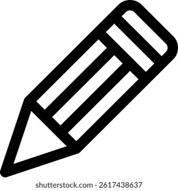 pencil icon. Thin Linear Style Design Isolated On White Background
