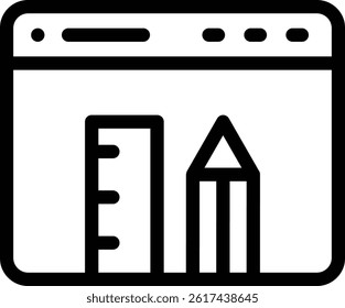 pencil icon. Thin Linear Style Design Isolated On White Background