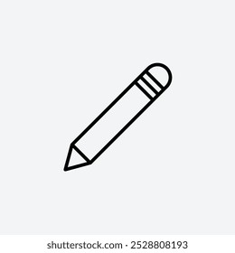 Pencil icon in tree different line stroke sizes.