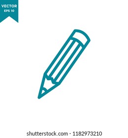 pencil icon in trendy flat design 