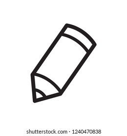 pencil icon in trendy flat design