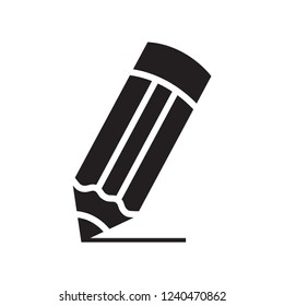 pencil icon in trendy flat design