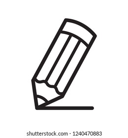 pencil icon in trendy flat design