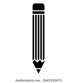 Bleistift-Symbol in trendigem flachen Design, Vektorgrafik
