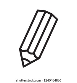 pencil icon in trendy flat style 