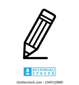 pencil icon in trendy flat style 