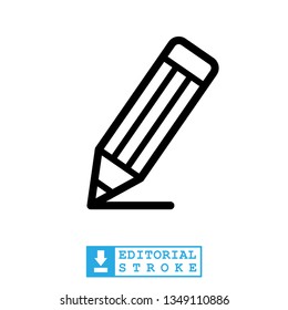pencil icon in trendy flat style 