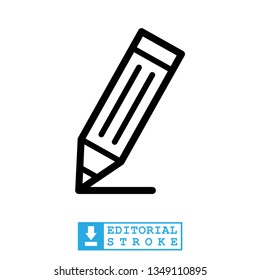 pencil icon in trendy flat style 