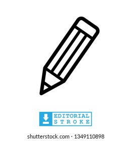 pencil icon in trendy flat style 